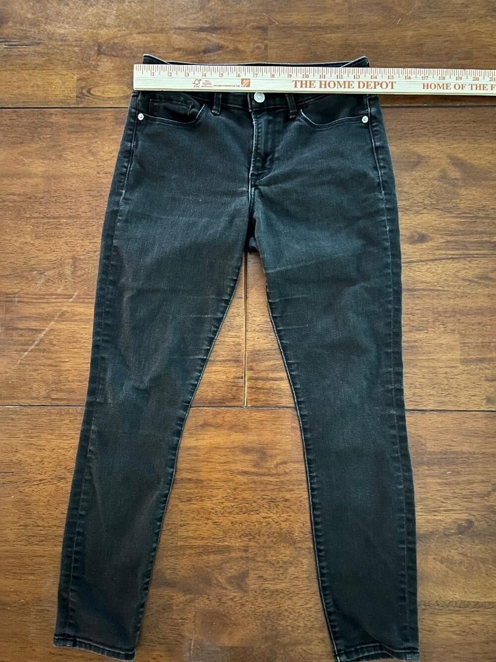 Womens Abercrombie & Fitch Harper Low Rise Super Skinny Black Jeans, Size 26/2